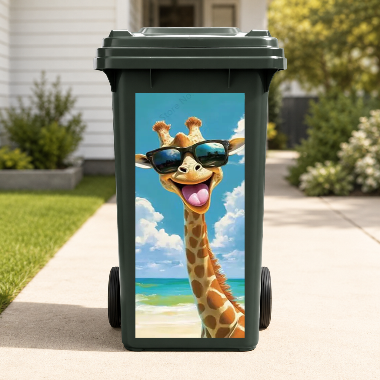 Funny Animal Wheelie Bin Stickers